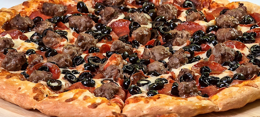 Freshly baked pizza ready to serve